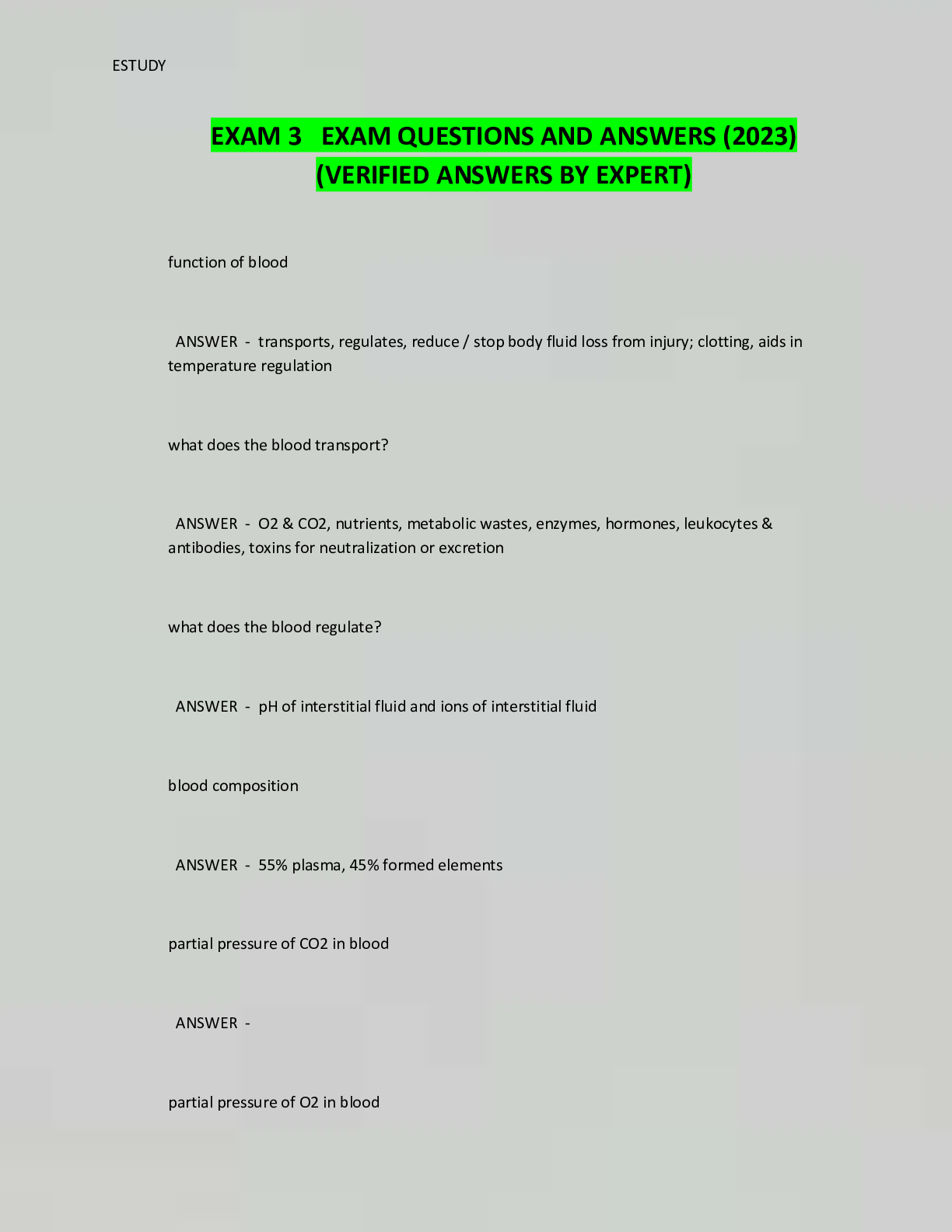 Preview image for Exam 3: Normal Postpartum NCLEX Questions and Answers